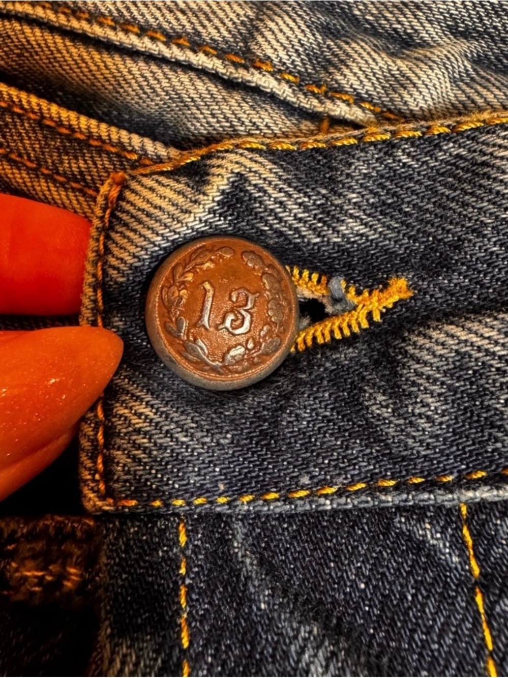 R13 Light Blue Washed Straight Jeans - Picture 6 of 14
